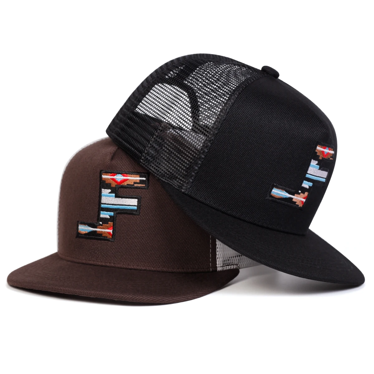 Embroidery Font - Unisex F Letter Embroidery Hip-hop Net