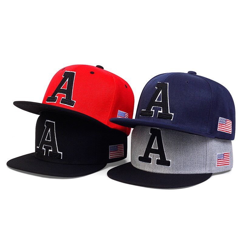 Embroidery Font - Unisex Simple Letter A Embroidery Hip-hop