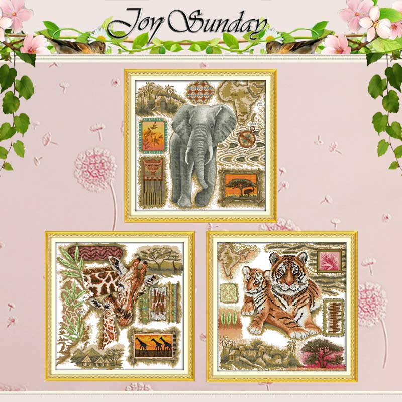 Embroidery Tas - African Animals CountedCross Stitch Set 11CT