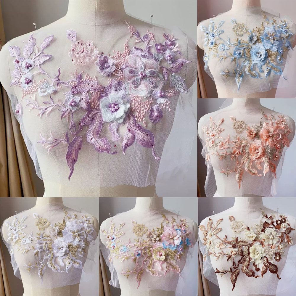 Embroidery Flower Pattern - Fashion Elegant Colorful Sequined Embroidery Patches