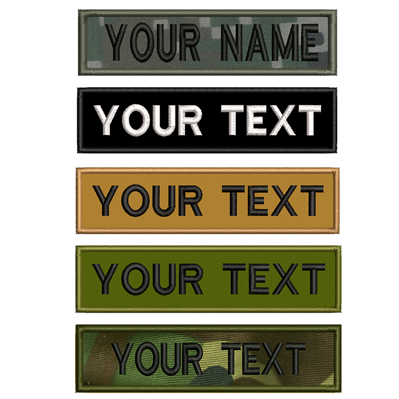 Embroidery Uniform - Personalized Embroidery Name Patches Hook Backing