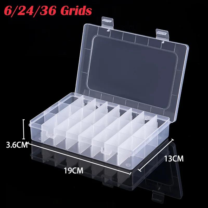 Embroidery Tas - 6/24/36 Grids Plastic Storage Box DIY