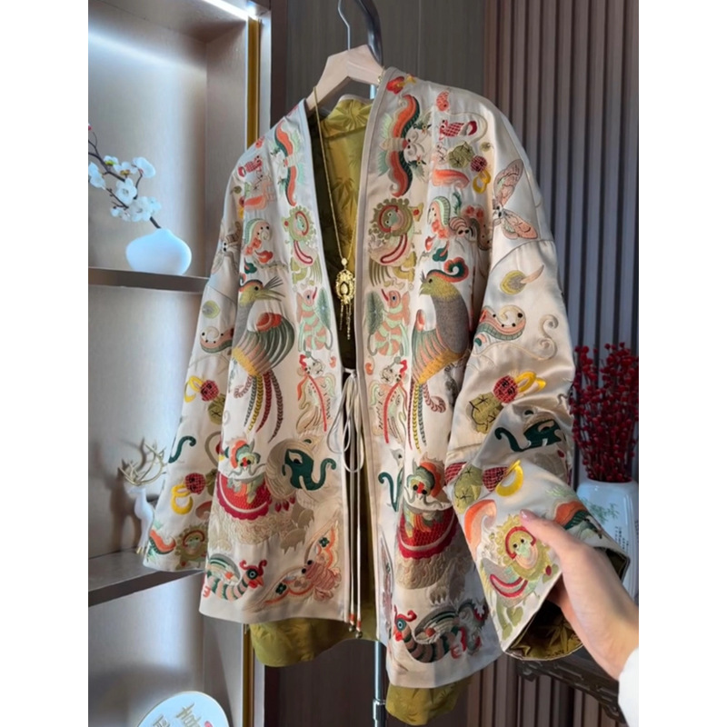 Embroidery Fashion - New Chinese Style Kimono Cardigan Jacket