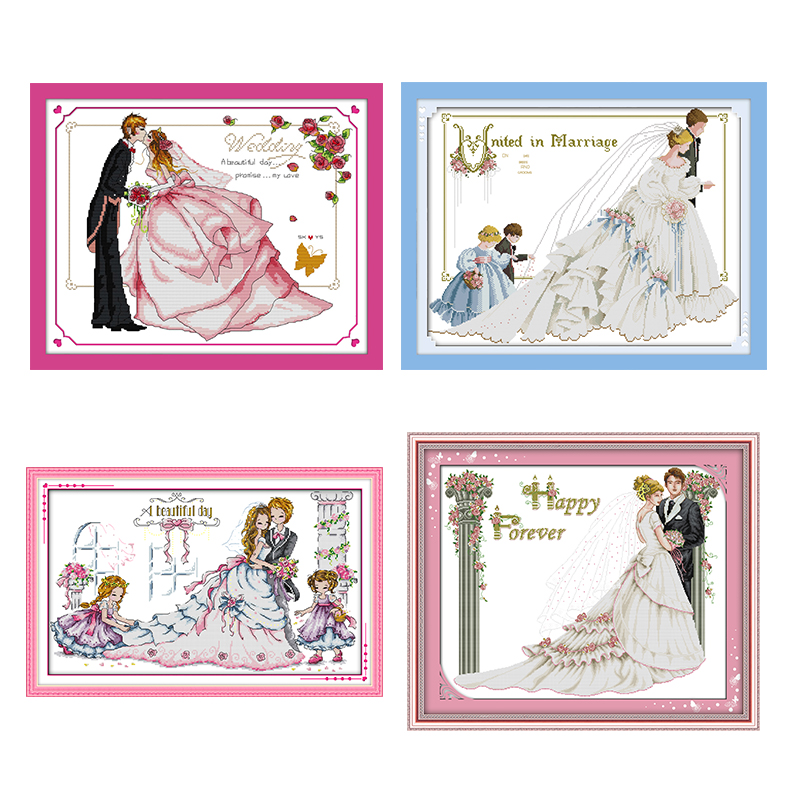 Embroidery Tas - Wedding Series Counting Cross Stitch 11CT