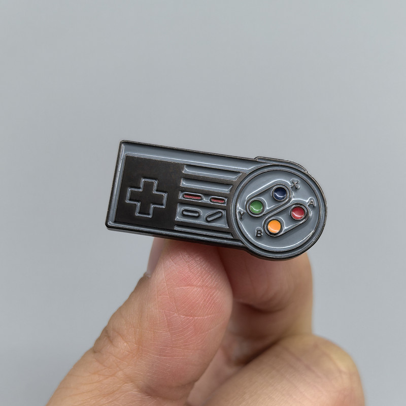 Embroidery Initials - Color Keyboard Game Console Cartoon Enamel