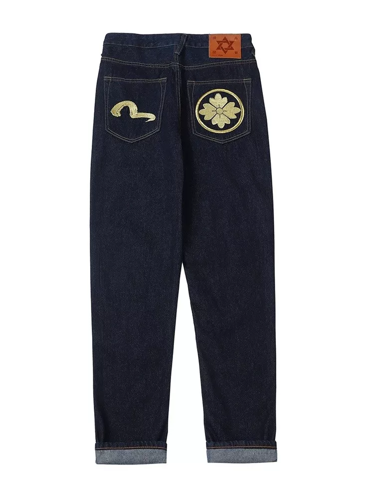 Embroidery On Jeans - EH·MD Japanese Handmade Embroidered Jeans Men's