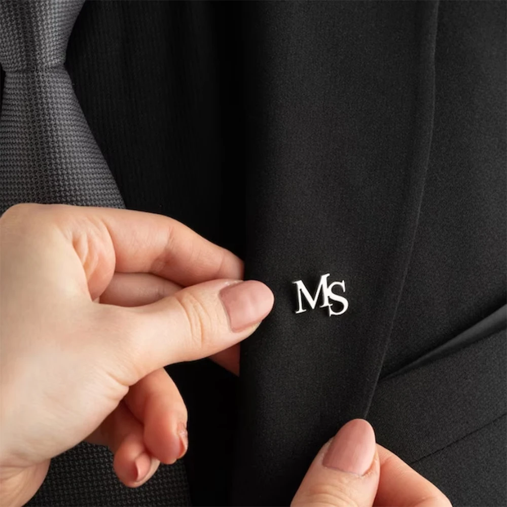 Embroidery Initials - Custom Initial Brooches for Women Personalized