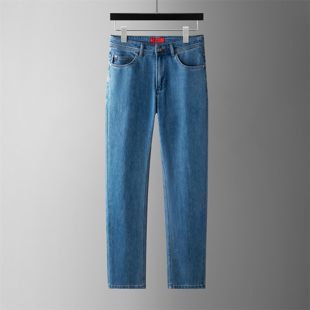 OECHSLI Jeans Thin Cotton Men  - Embroidery On Jeans ulasan dan harga