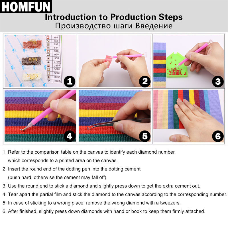 HOMFUN Full Square/Round Drill - Embroidery Jesus ulasan dan harga