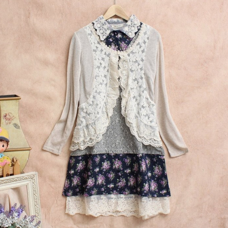 Spring Mori Girl Sweet Shirt W - Embroidery Cardigan ulasan dan harga