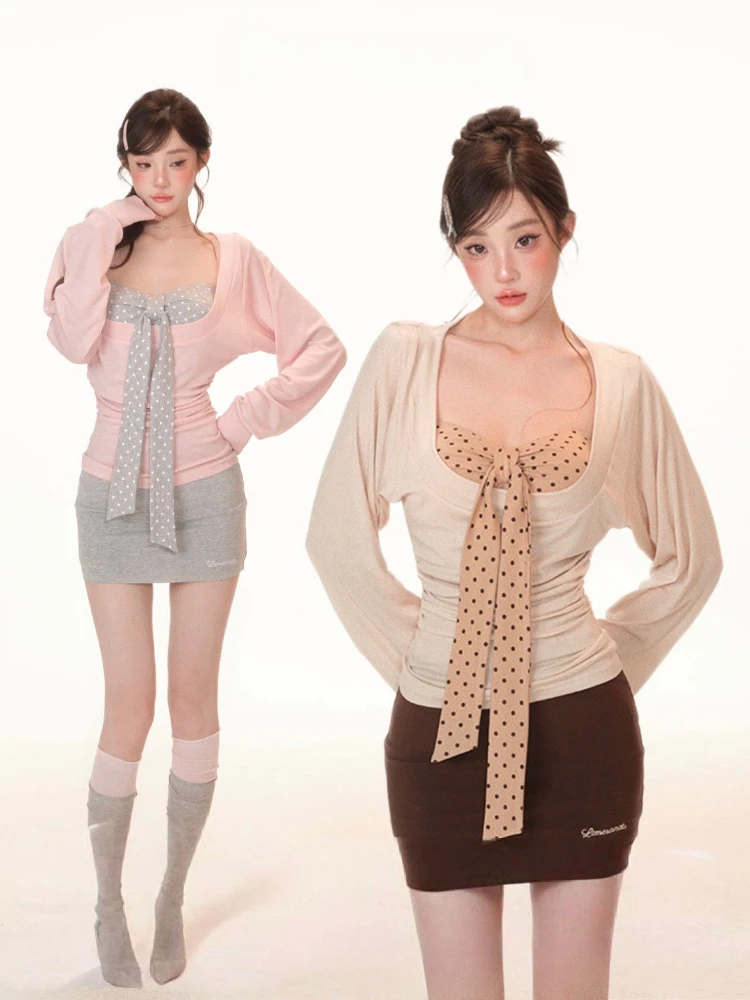 Y2K Two Piece Set: Sexy Pleate - Embroidery Fashion ulasan dan harga