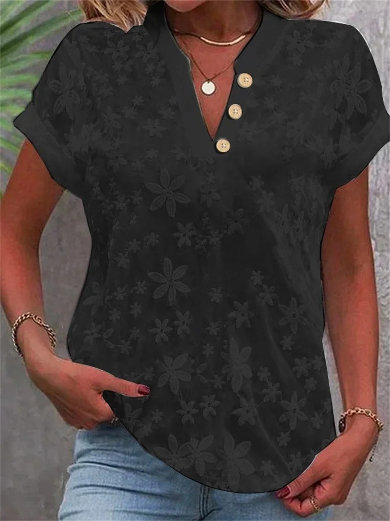 Summer Women White Floral Embr - Embroidery On Shirt ulasan dan harga
