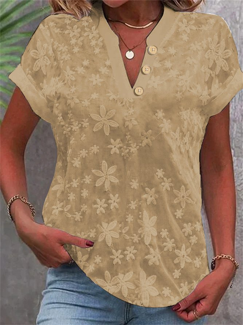 Summer Women White Floral Embr - Embroidery On Shirt ulasan dan harga