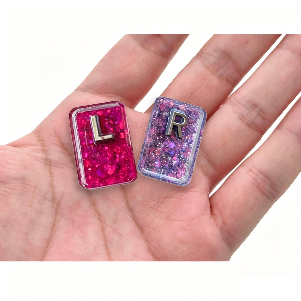 Glitter Resin L/R X-ray Marker - Embroidery Initials ulasan dan harga
