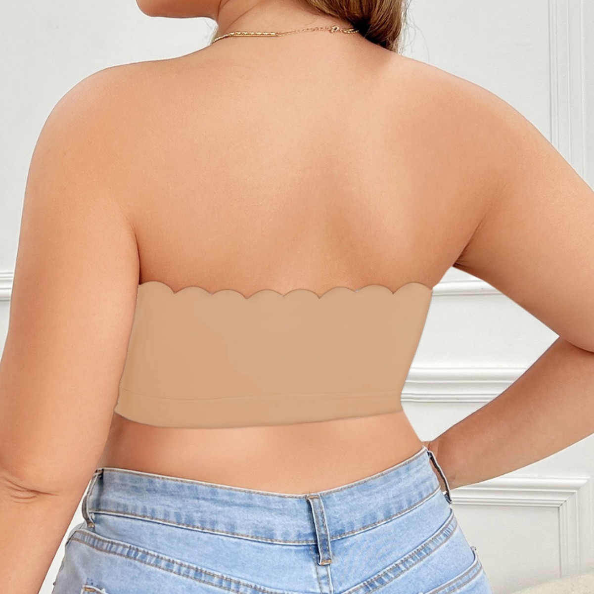 Solid color simple strapless s - Embroidery Ring Sizes ulasan dan harga