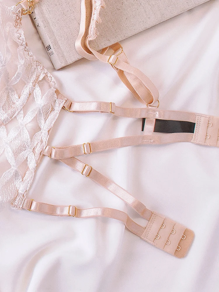 Embroidered Bralette Mesh Sexy - Embroidery Ring Sizes ulasan dan harga