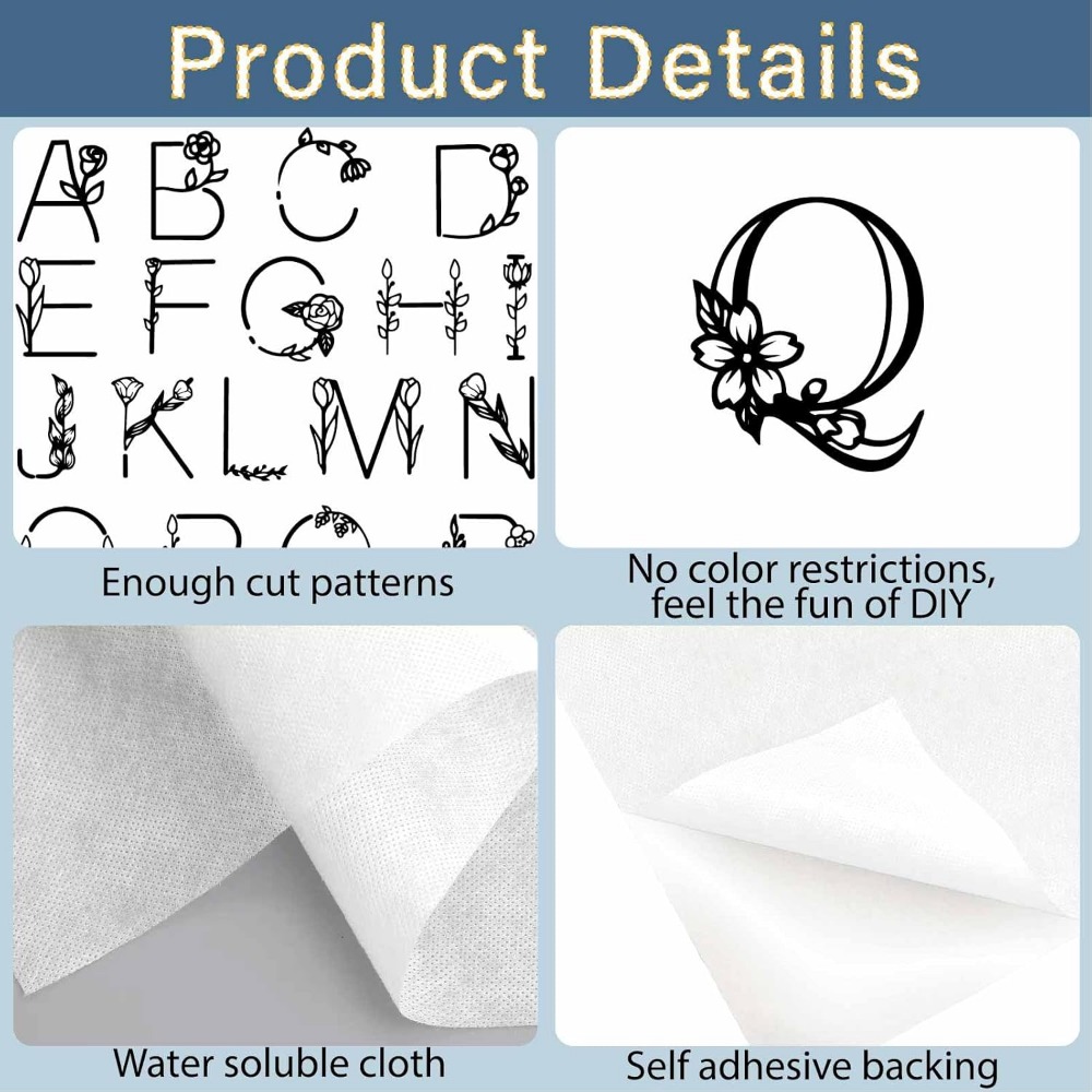 Letter A-Z Water Soluble Embro - Embroidery Kit ulasan dan harga