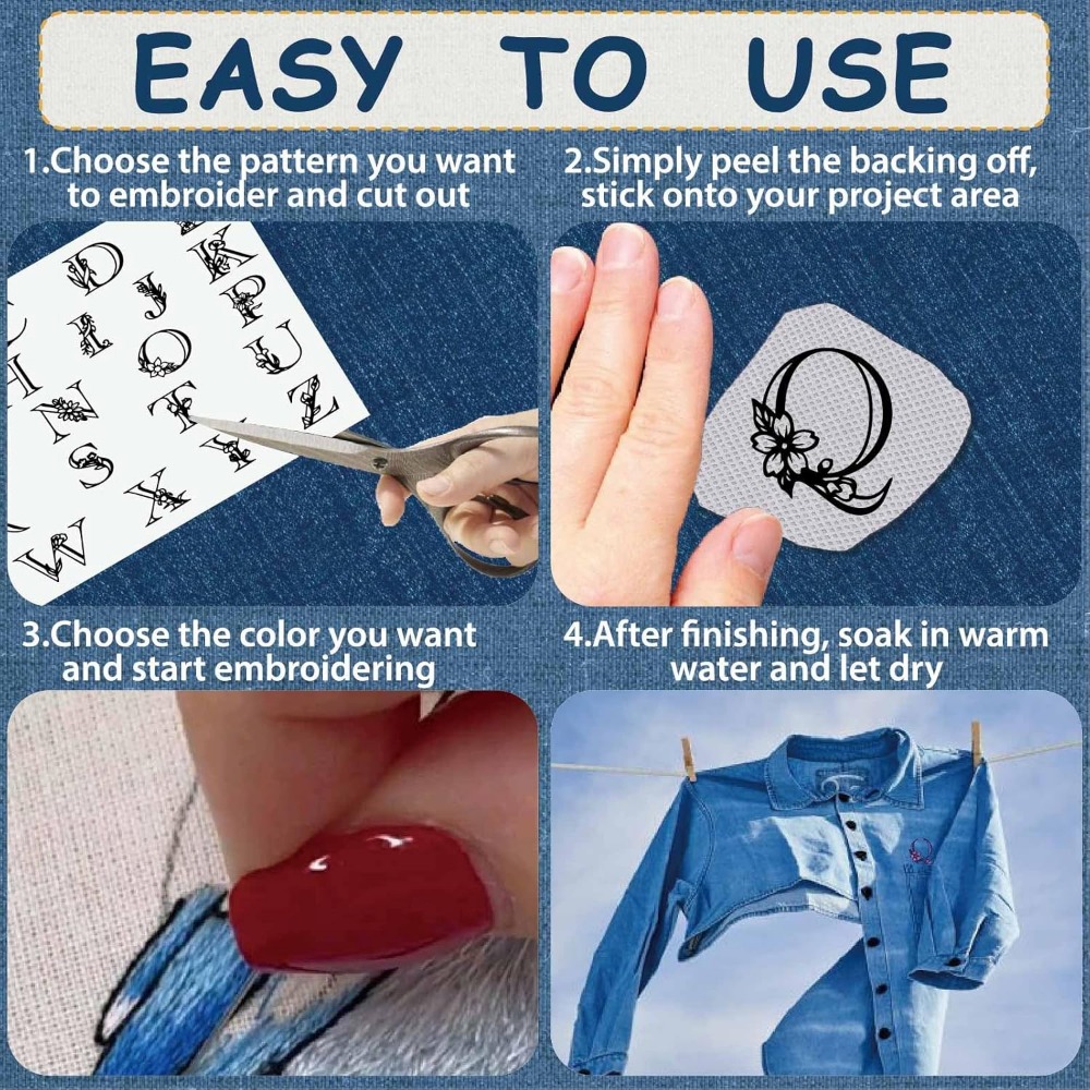 Letter A-Z Water Soluble Embro - Embroidery Kit ulasan dan harga