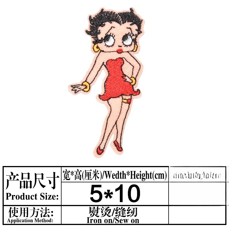 Betty Boop Patch High Color Va - Embroidery Kit ulasan dan harga
