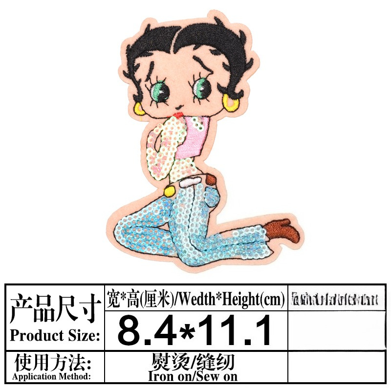 Betty Boop Patch High Color Va - Embroidery Kit ulasan dan harga