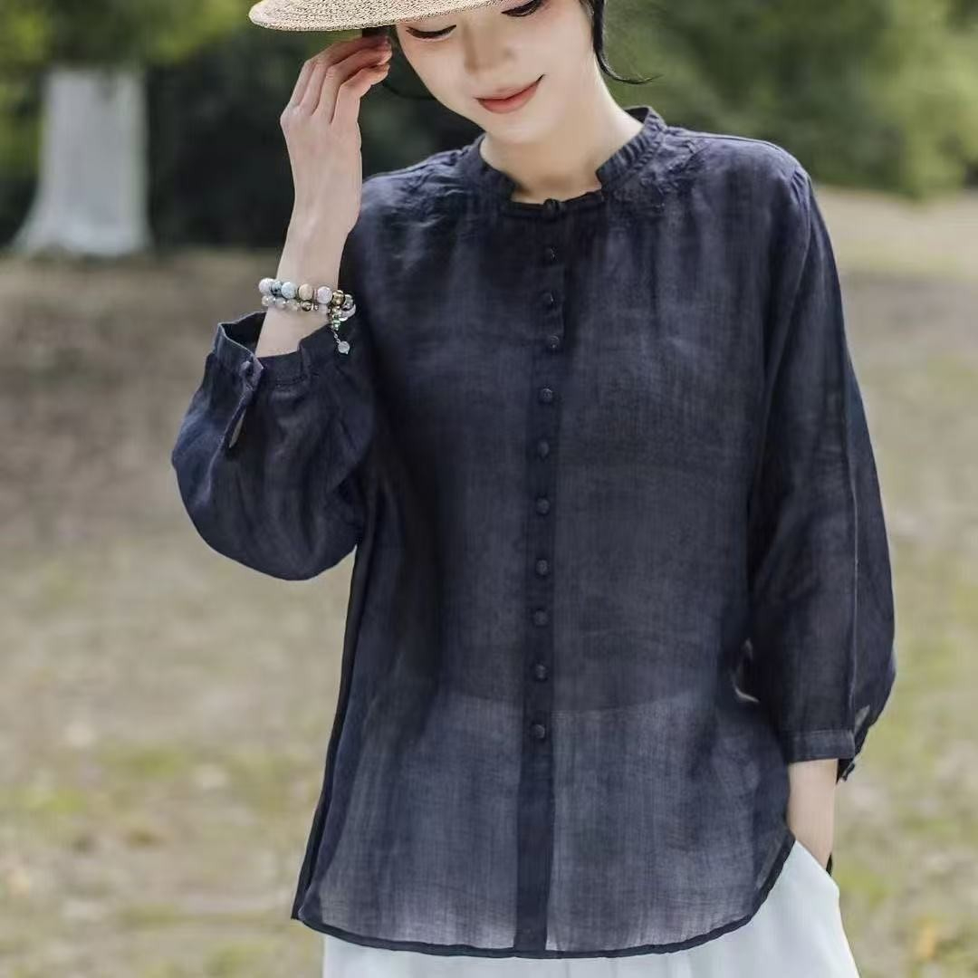 Elegant Harajuku Slim Fit Fema - Embroidery On Shirt ulasan dan harga
