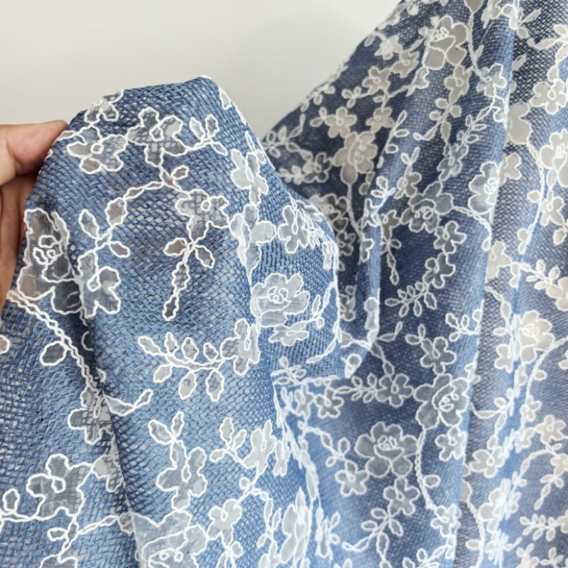 Floral Embroidery Tulle Lace F - Embroidery Flower Pattern ulasan dan harga
