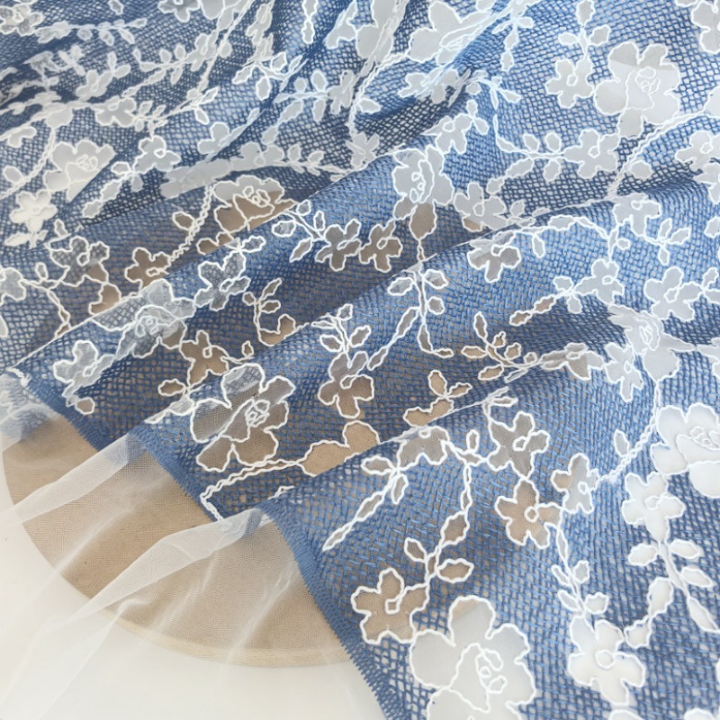 Floral Embroidery Tulle Lace F - Embroidery Flower Pattern ulasan dan harga