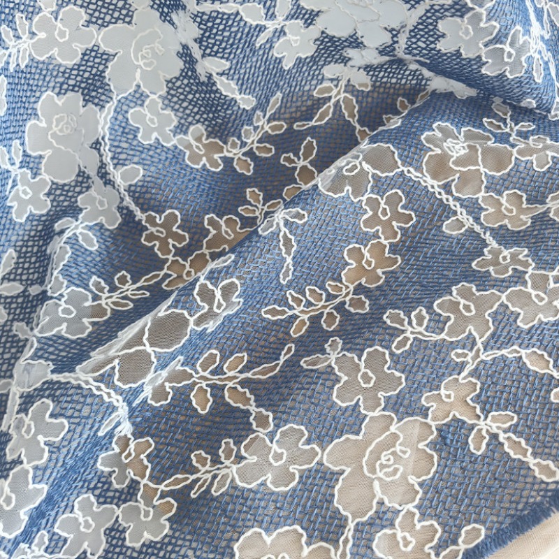 Floral Embroidery Tulle Lace F - Embroidery Flower Pattern ulasan dan harga