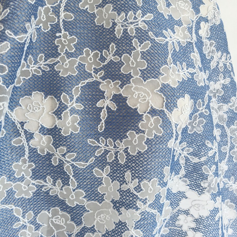 Floral Embroidery Tulle Lace F - Embroidery Flower Pattern ulasan dan harga