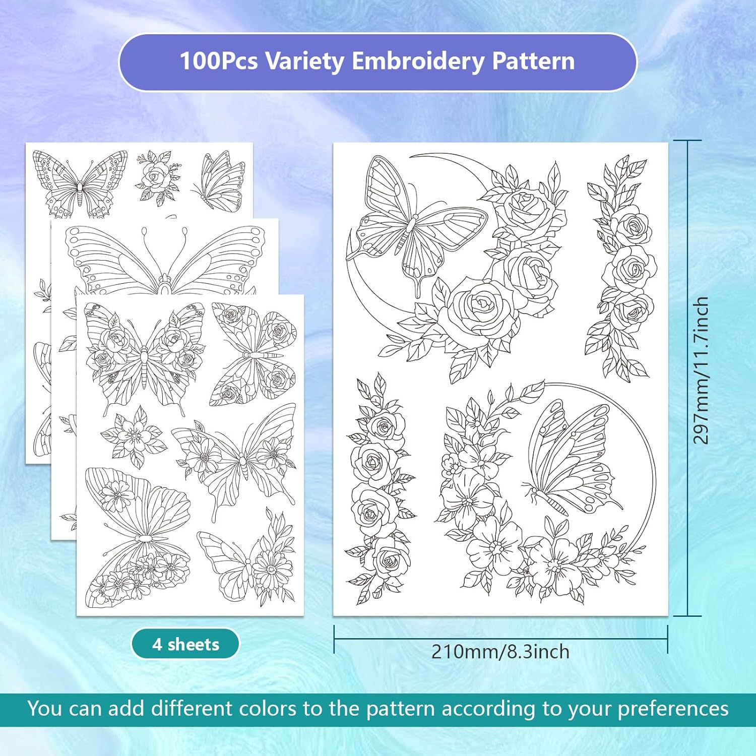 Stick and Stitch Water Soluble - Embroidery Flower Pattern ulasan dan harga