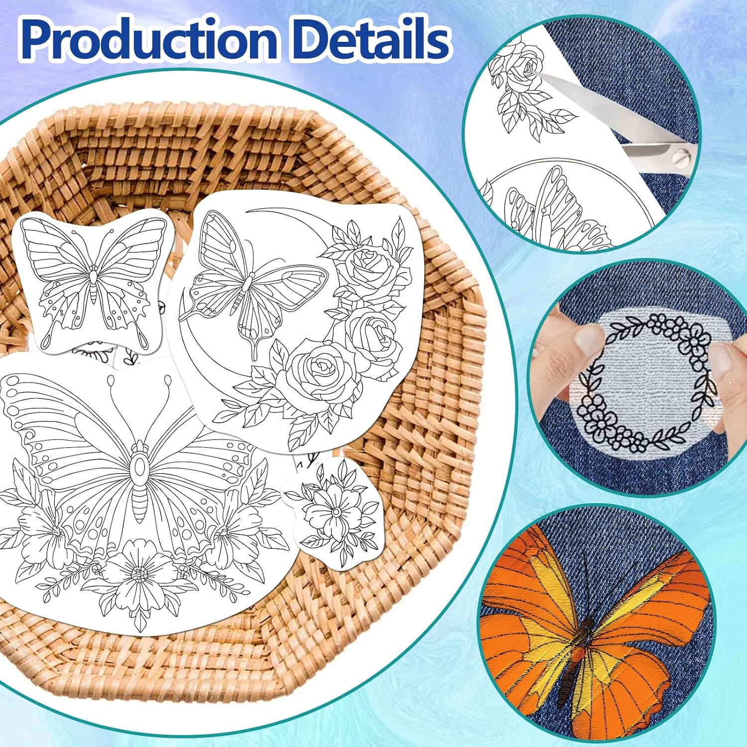 Stick and Stitch Water Soluble - Embroidery Flower Pattern ulasan dan harga