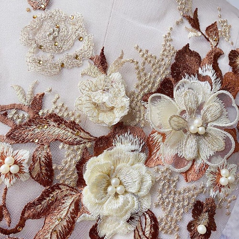Fashion Elegant Colorful Sequi - Embroidery Flower Pattern ulasan dan harga
