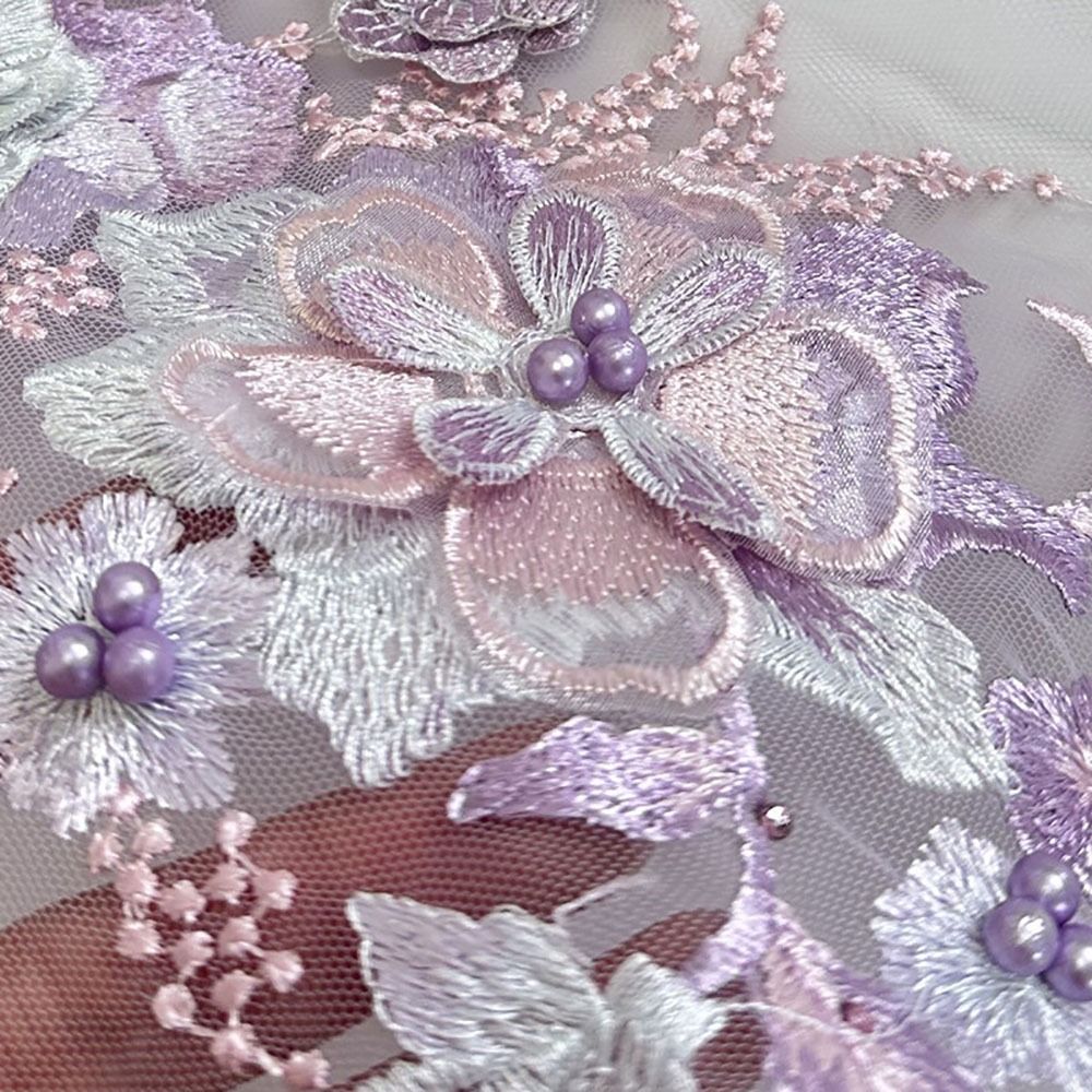 Fashion Elegant Colorful Sequi - Embroidery Flower Pattern ulasan dan harga