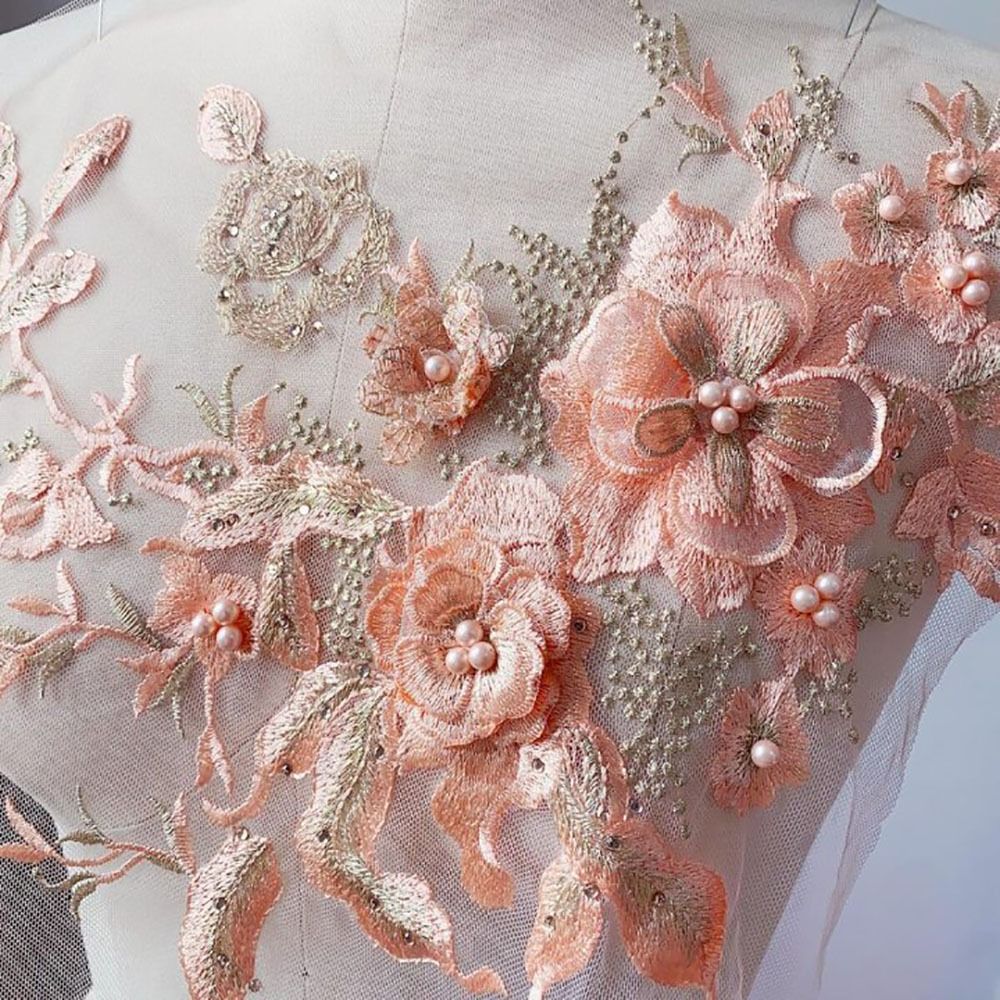 Fashion Elegant Colorful Sequi - Embroidery Flower Pattern ulasan dan harga