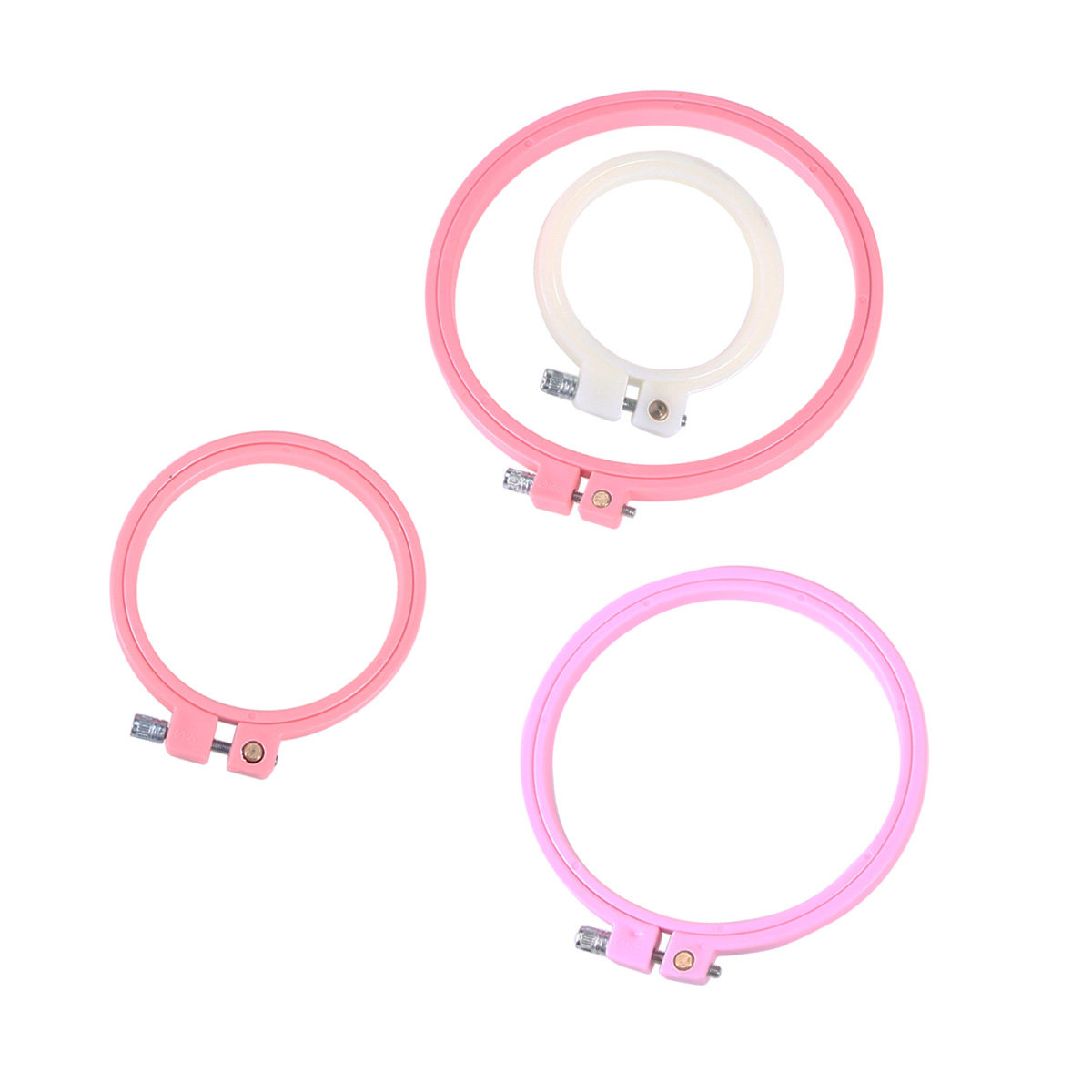 4Pcs Cross Stitch Hoops Adjust - Embroidery Ring Sizes ulasan dan harga