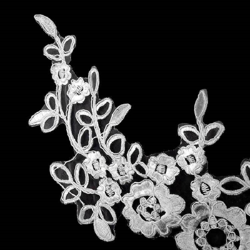 1 Pair Embroidery on the flowe - Embroidery Flower Pattern ulasan dan harga