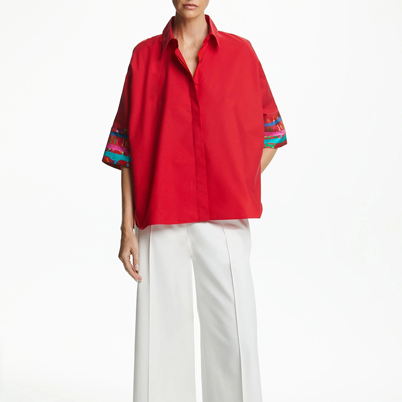 Female Shirts Casual Women's B - Embroidery On Shirt ulasan dan harga