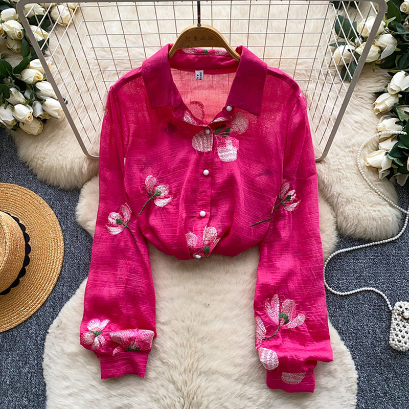 Korean Style Floral Embroidere - Embroidery Cardigan ulasan dan harga