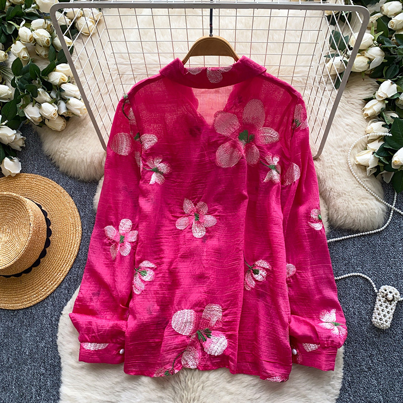 Korean Style Floral Embroidere - Embroidery Cardigan ulasan dan harga