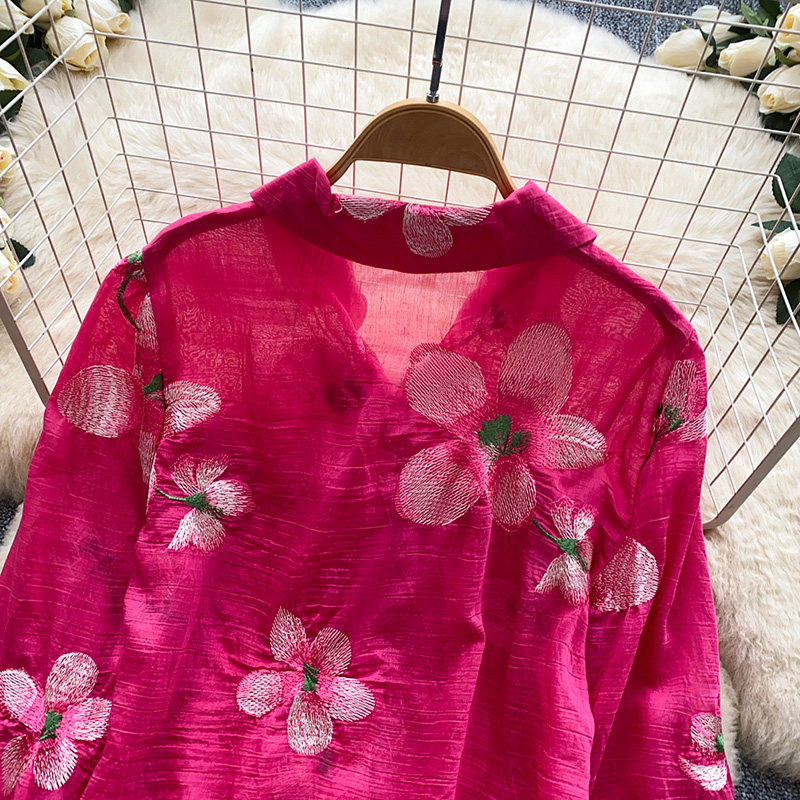 Korean Style Floral Embroidere - Embroidery Cardigan ulasan dan harga