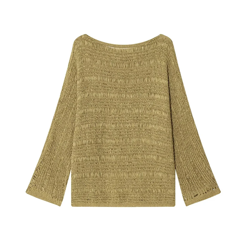 Vintage Boat Neck Knit Sweater - Embroidery Fashion ulasan dan harga