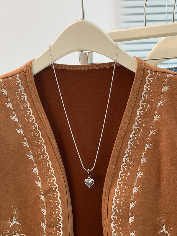 Retro Heavy Embroidery Fringe  - Embroidery Cardigan ulasan dan harga