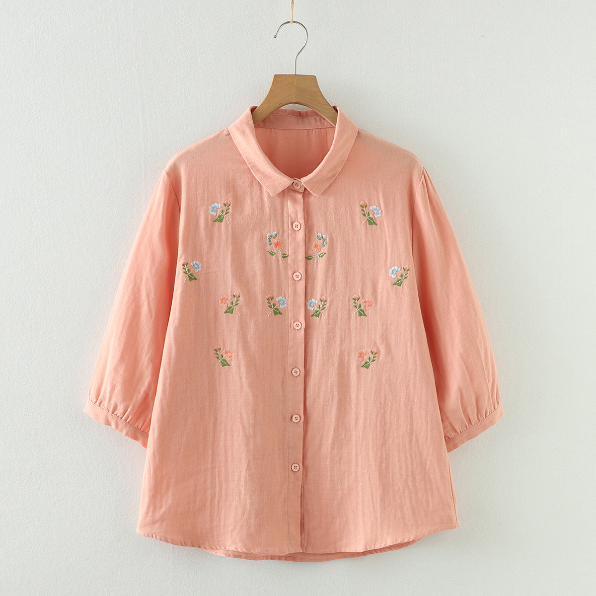 New 2025 Summer Cotton Yarn 3/ - Embroidery On Shirt ulasan dan harga
