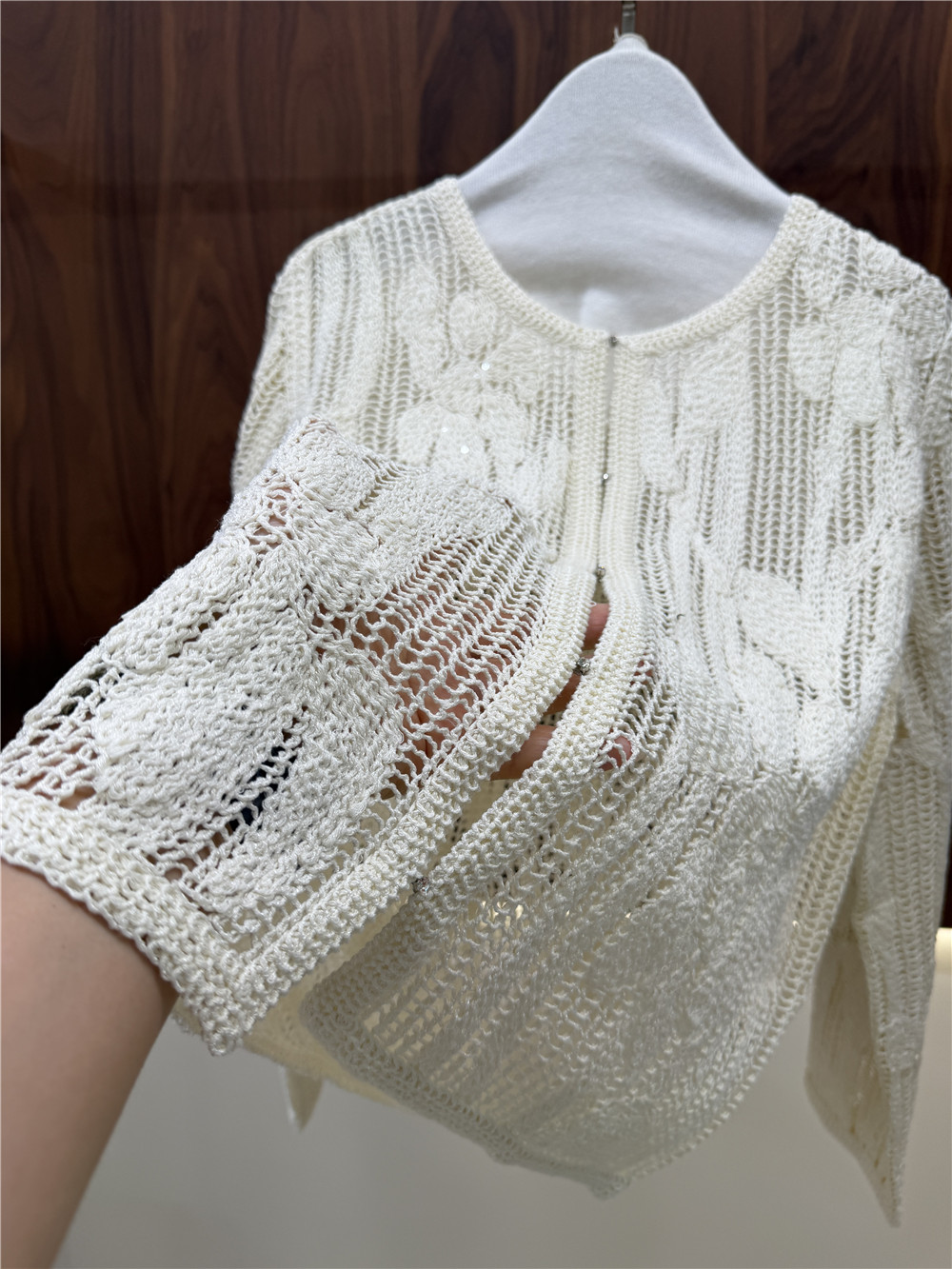 Women's Openwork Embroidered K - Embroidery Cardigan ulasan dan harga
