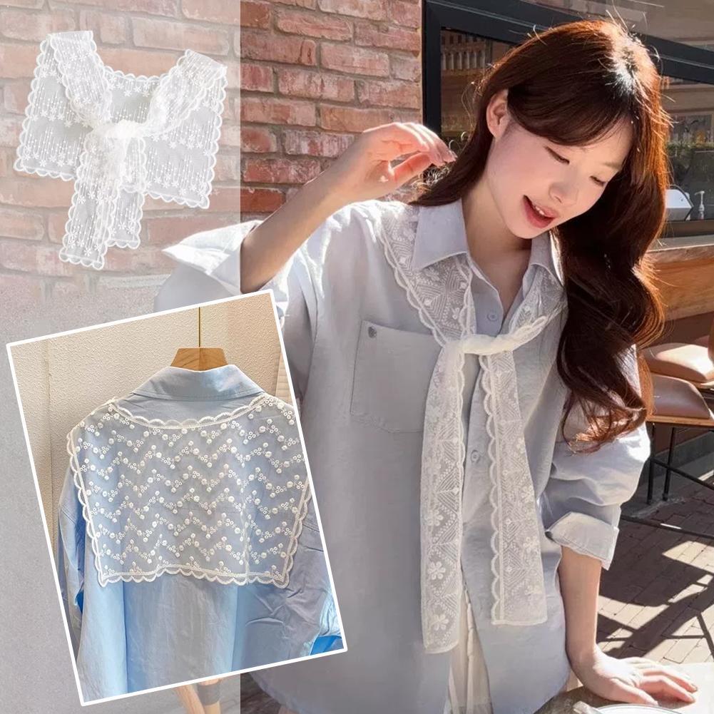 French Lace Shawl Scarf for Wo - Embroidery Uniform ulasan dan harga