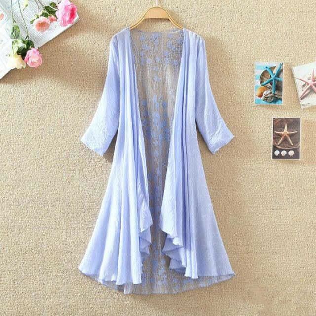 Boho Holiday Beach Summer Card - Embroidery Cardigan ulasan dan harga