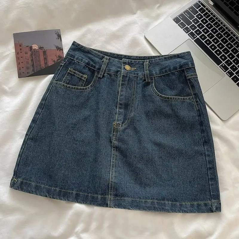 Y2K Denim Skirt Set: Vintage J - Embroidery Fashion ulasan dan harga