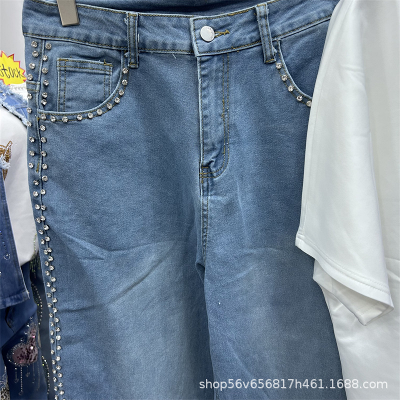 New Spring Summer Loose Women  - Embroidery On Jeans ulasan dan harga