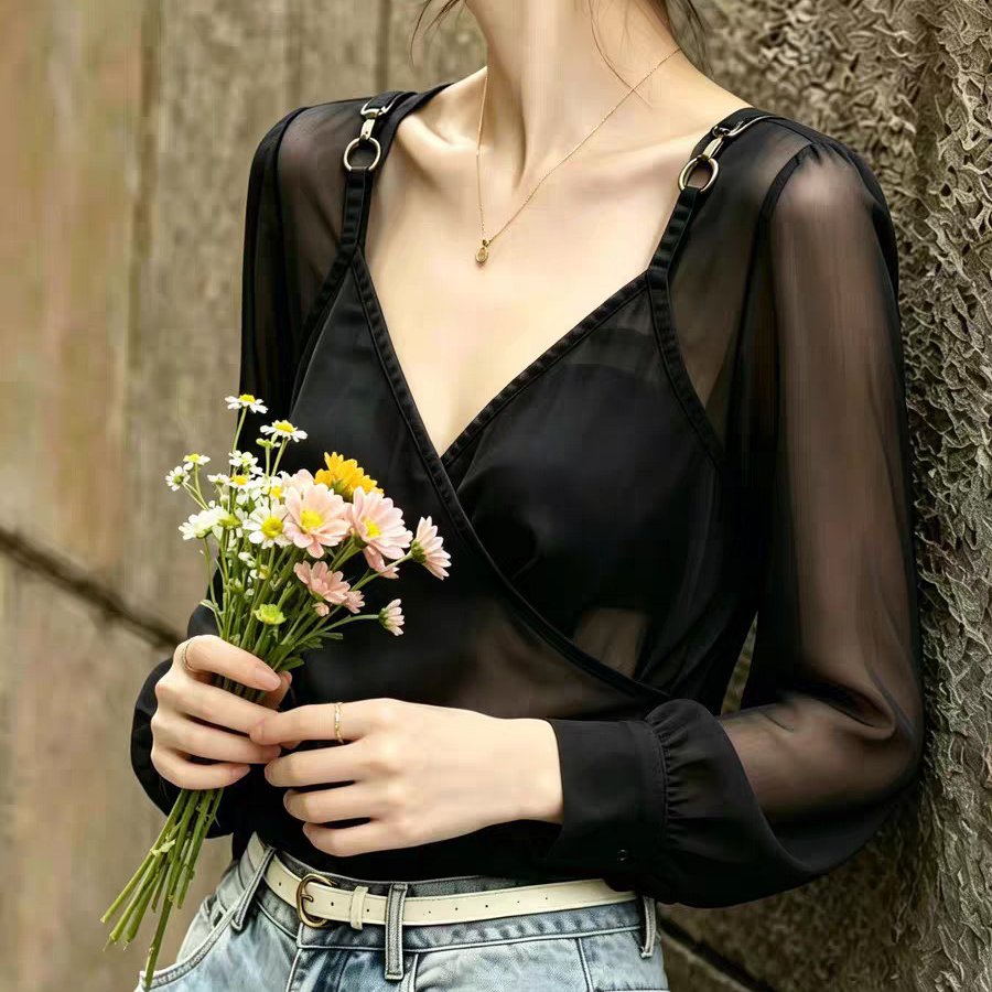 Elegant V-Neck Metal Ring Larg - Embroidery Ring Sizes ulasan dan harga