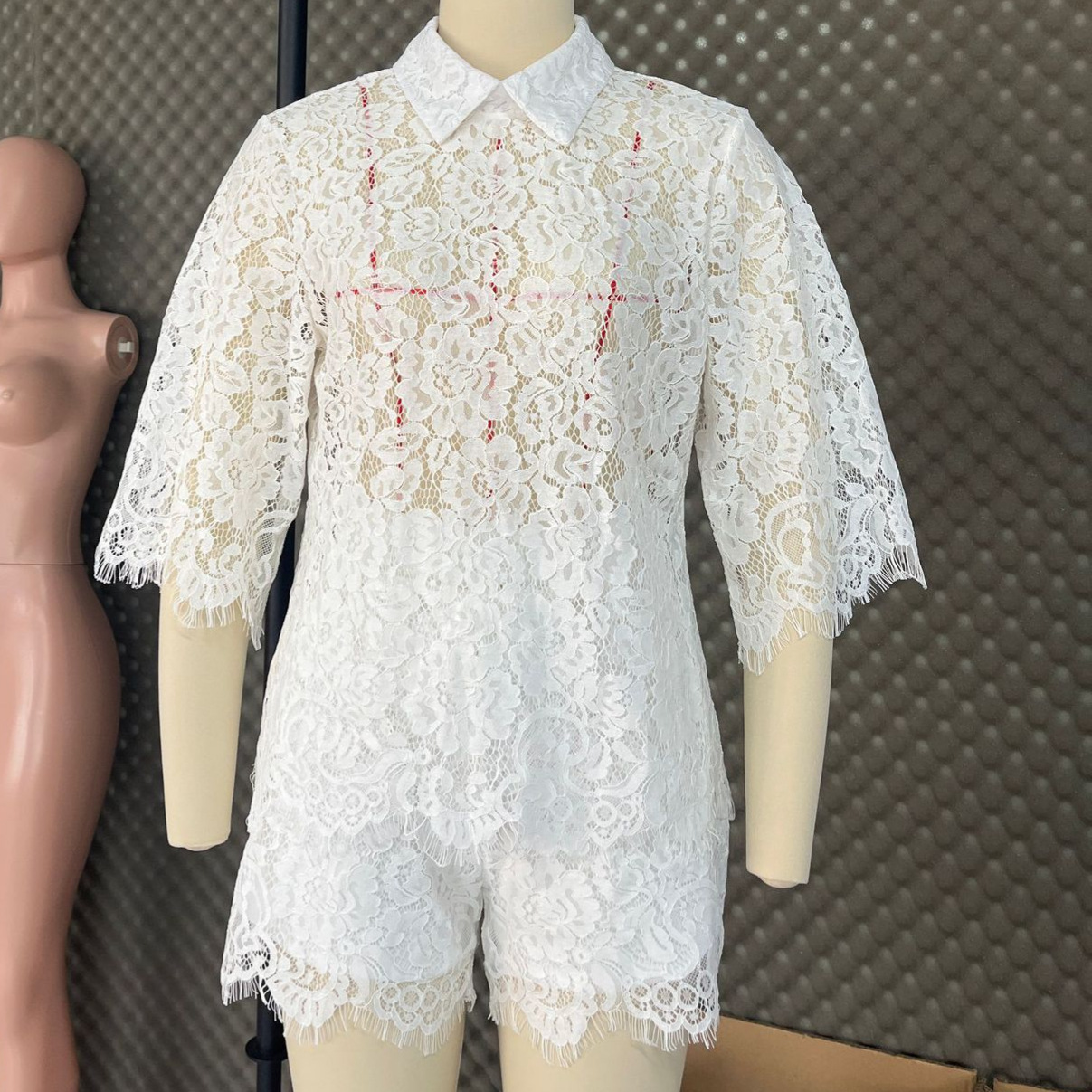 Sexy Lace Embroidery Shorts Su - Embroidery Uniform ulasan dan harga